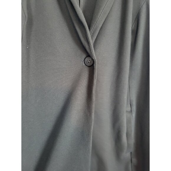 J.Jill Ponte Knit jacket Blazer Women's (L) Black Single Button Shawl Collar - Picture 5 of 8